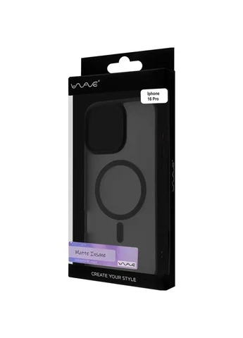 Чохол Matte Insane Magnetic Ring with MagSafe для Apple iPhone 16 Pro Black [116343] Wave (399274378)