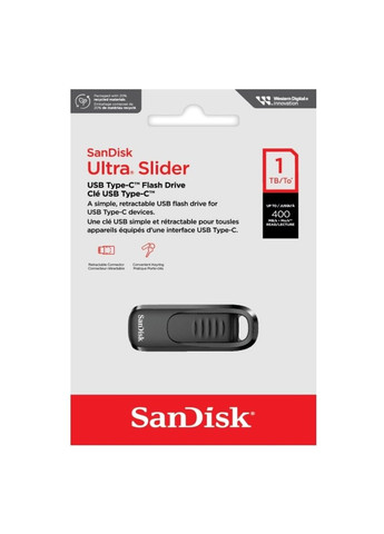 Флеш-накопитель USB 3.2 Gen1 Slider Type-C 1Tb (400 Mb/s) SanDisk Ultra (349826613)