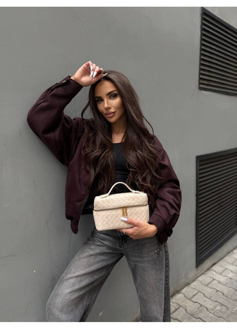 Женский бомбер свободного кроя из замши. MonCher на молнии (361057360)