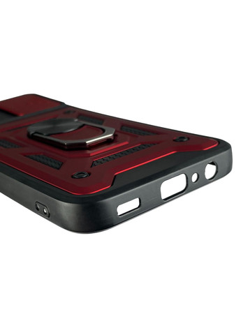 Чохол для Galaxy A03s (SM-A037F) броньований з кільцем зі шторкою на самсунг а03с червоний rg1 Samsung (366019871)