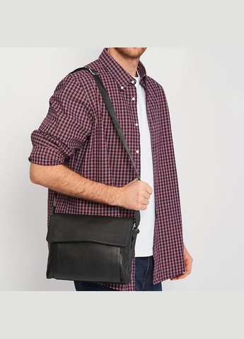 Сумка чоловіча через шкіряне плече K18858bl Чорний Keizer (302008889)