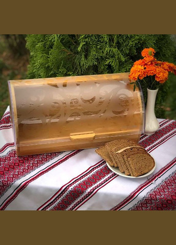 Хлібниця з бамбука з пластиковою кришкою (39×25×19 см) KM-1104 Kamille (341537459)