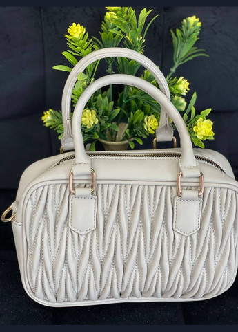 Маленька жіноча сумка із жатої еко-шкіри молочного кольору 32061 Fashion (338188073)