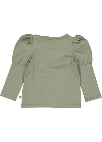 Оливковый демисезонный повседневный лонгслив Green Cotton однотонный