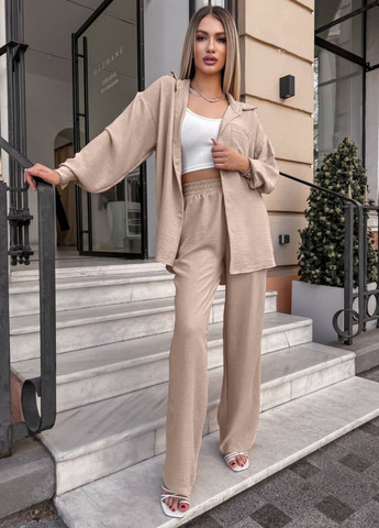 Базовий повсякденний вільний костюм двійка: сорочка + штани Україна (328392191)