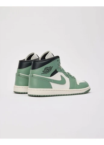 Кросівки Air 1 Mid Green/White BQ6472-130 Air Jordan комбіновані демісезони (399360285)