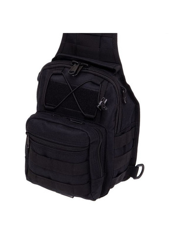 Сумка-слінг тактична з однією лямкою TY-098 (нейлон, оксфорд 900D, р-р 25х23х10см, 6л, чорний) SILVER KNIGHT (361436380)