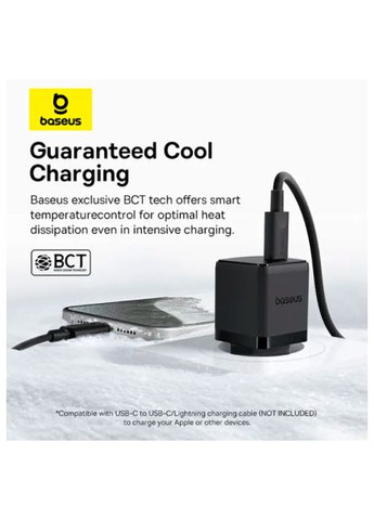 Зарядное устройство для Palm Fast Charger 1C 20W + Cable 1.0m Type-C 60W black (P10111602113-01) Baseus Palm Fast Charger 1C 20W + Cable 1.0m Type-C 60W b (369878830)