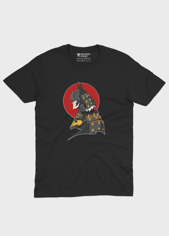 Чорна демісезонна футболка для хлопчика з принтом супергероя - бетмен (ts001-1-bl-006-003-028-b) Modno