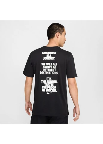 Чорна футболка dri-fit tee verbiage black hj3613-010 Nike