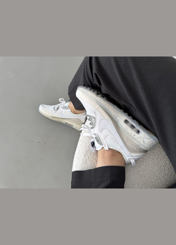 Білі Осінні кросівки чоловічі і жіночі nike air max terrascape 90 white | найк аір макс терраскейп 90 білі No Brand