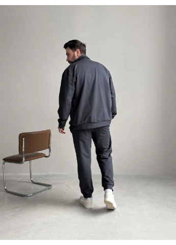 Мужской спортивный костюм Pull без капюшона серый No Brand (380842867)