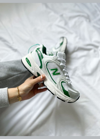 Кросівки жіночі і чоловічі New Balance 530 white green | Нью Беланс 530 білі зелені No Brand білі всесезони (313653559)