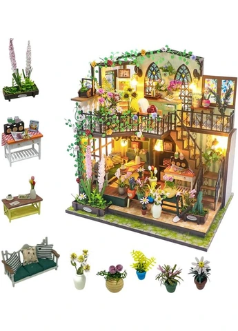 Румбокс Цветочный домик Дарси Darcy Flower House Интерьерный конструктор DIY House M2322 + купол No Brand (362452983)