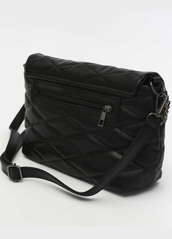 Жіноча молодіжна сумка крос-боді з ручкою-ланцюжком із стьобаної екошкіри «Шарлотта» чорна WeLassie (298571832)
