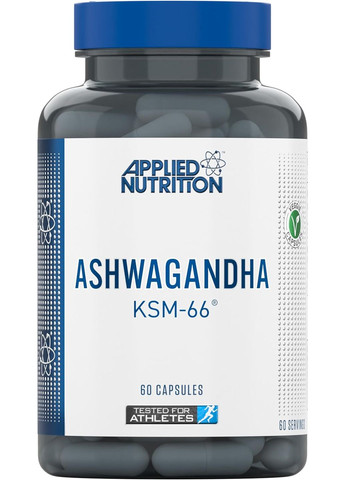 Ашваганда и астрагин Ashwagandha KSM 66 + Astragin 60 caps Applied Nutrition (285736467)