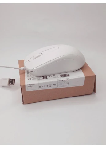 Компьютерная мышка проводная B.O.W M139U без звука белая No Brand (326800883)