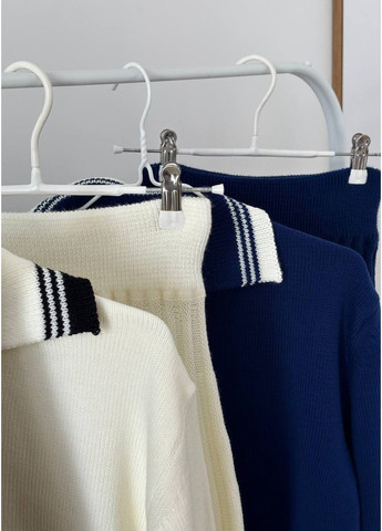 Костюм со свитером поло а юбкой плиссе, молочный No Brand Вʼязаний костюм (365750934)