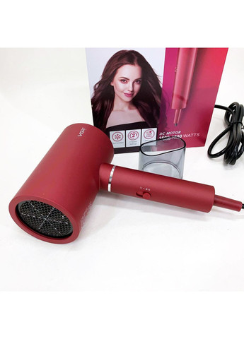 Профессиональный фен для волос V-431 мощностью 1600-1800Вт с режимом холодного воздуха. Цвет: красный VGR (372600816)