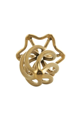 Анальна пробка SEVANDA Hollow Spiral Golden Metal Anal Plug - S size Lockink (395734234)