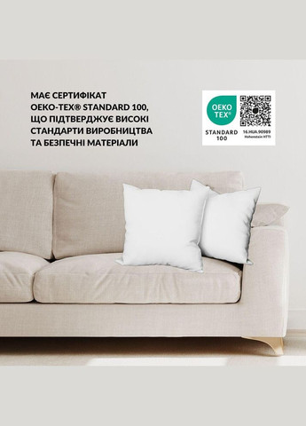 Подушка для декоративної наволочки 45х45 см внутрішня антиалергенна мікрофібра біла IDEIA (342128739)