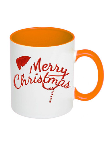 Чашка с принтом, печать макета "Merry Christmas" 330мл ( ) (16976) No Brand (312487574)