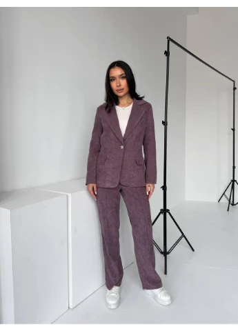 Класичний жіночий костюм з вельвету Fashion (381927170)