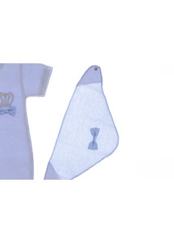 Пісочник для хлопчика з косинкою трикотажний Корона блакитна 62 см (32045) BABYKROHA (297199963)