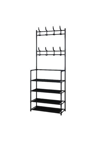Стійка для одягу і взуття, вішалка для одягу Multifunctional Rack RD-6 Чорна No Brand (340111913)
