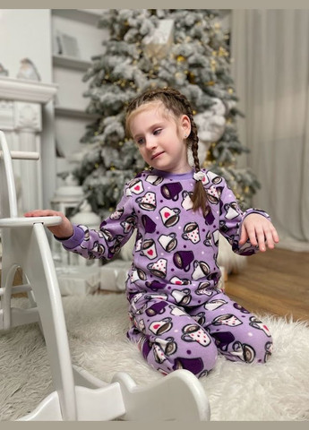 Фиолетовая зимняя пижама для девочки hc (h001-6076-028-5) No Brand