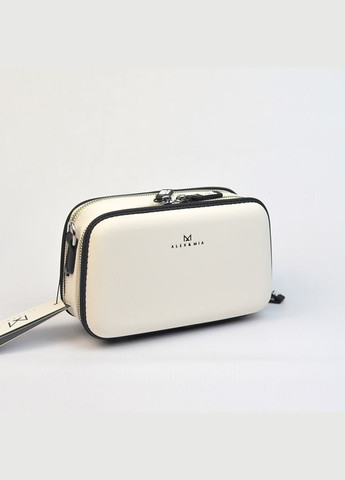 Біла жіноча маленька сумка крос боді через плече на два відділення Alex&Mia (338182407)