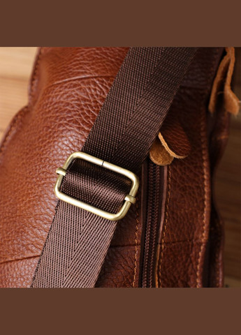 Мужская сумка с большим количеством карманов из натуральной кожи 22963 Коричневый Vintage (348358919)