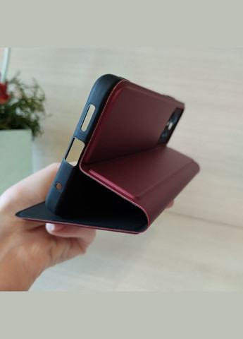 Чехол для xiaomi redmi Note 12 4g подставка с магнитом и визитницей Luxury Leather Case марсал No Brand (284282918)