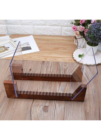 Держатель органайзер подставка для виниловых пластинок и книг 34х9 Dark wood SP-100-11 No Brand (366304127)