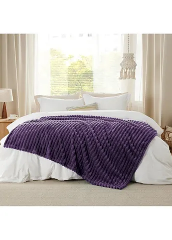 NEW Евро Плед Шарпей Фиолетовый (Полоска 5.5см) 200х200см Vital-Textile (361079647)