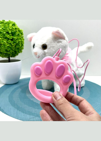 Котенок интерактивный на д/у ходит мяукает виляет хвостиком поводок-пульт (933-132E ) No Brand (335977483)