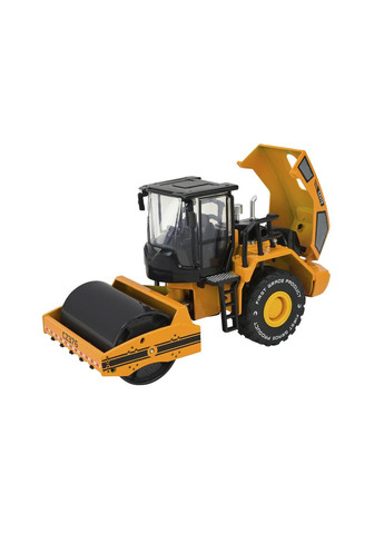 Строительная техника металлическая – Однобарабанный каток в масштабе 1:50 цвет разноцветный ЦБ-00289175 АВТОПРОМ (370499641)