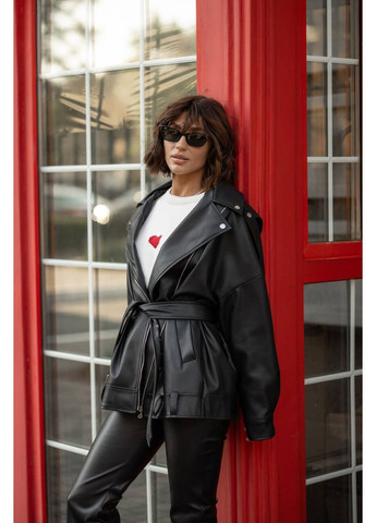 Черная демисезонная куртка pilot удлиненная, цвет черный milirud