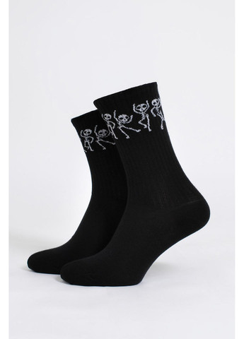 Чёрные мужские хлопковые носки ms3 halloween strong 2502 Giulia абстрактные (364990107)