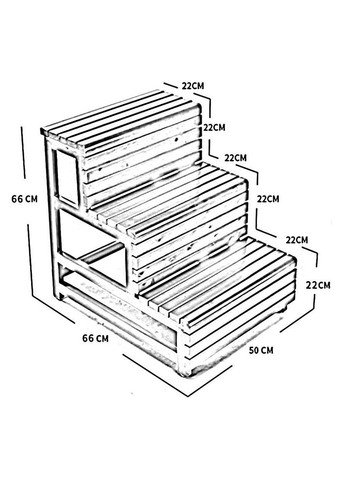 Скамейка-ступенька из дерева Кламат карри (ССТ-000503) No Brand (327868453)
