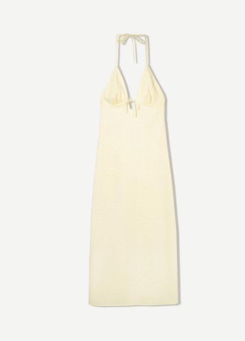 Бежевое повседневный платье Bershka однотонное