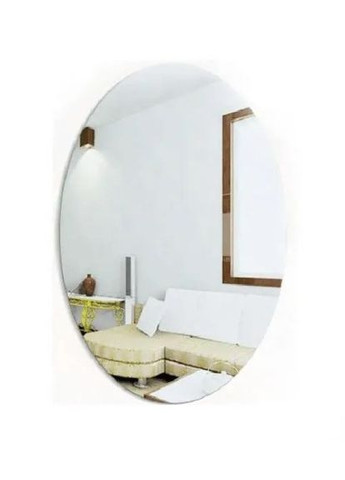 Самоклеюче акрилове дзеркало Mirror Sticker ROUND 42х27 см сріблястий (2104618506) No Brand (331012841)