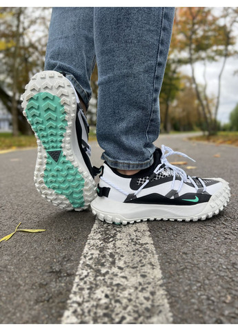 Белые демисезонные кроссовки мужские nike acg mountain fly low white найк асж маунс флай No Brand