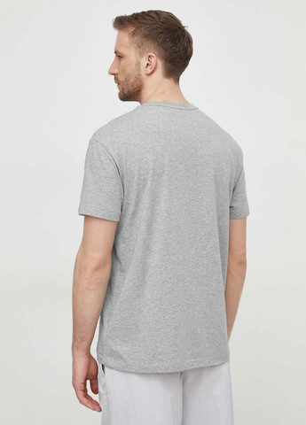 Серая футболка из хлопка slim fit Polo Ralph Lauren