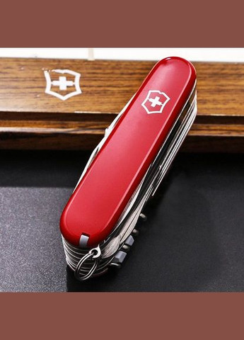 Комплект нож SwissChamp Red 1.6795 + Чехол с фонариком Police Victorinox (317304838)