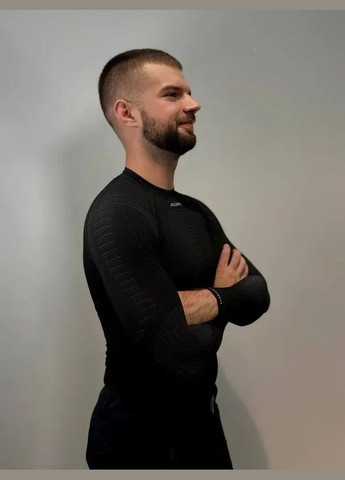 Термофутболка з довгим рукавом чоловіча Xperience, Military Black, Accapi (334669767)