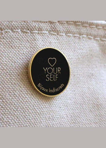 Брошка на лацкан Indiscrets Your Self Lapel Pin чорна Bijoux (334709658)