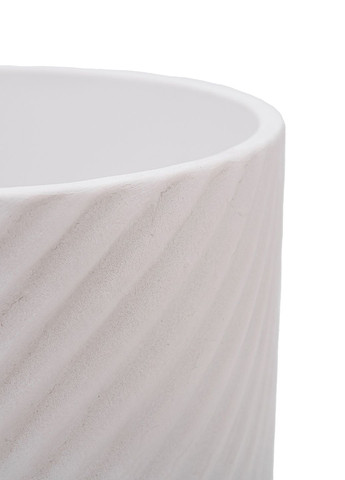 Кашпо для цветов elemi Листок 13 см керамическое 1,3 л белое Мамин Посуд (336213680)