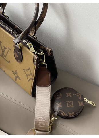 Сумка Louis Vuitton Reverse OnTheGo жіноча LV коричнева міні шопер крос боді No Brand (364488337)