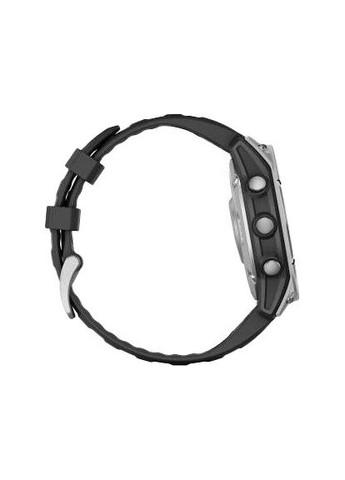 Смарт-годинник 47mm AMOLED Stainless Steel with Black Silicone Band (010-03025-02/00) Garmin Fenix E (360398690)
